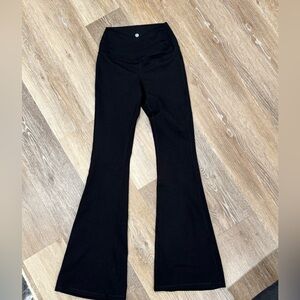 Yogalicious Lux Madison Crossover Flare Pants in Black • excellent condition